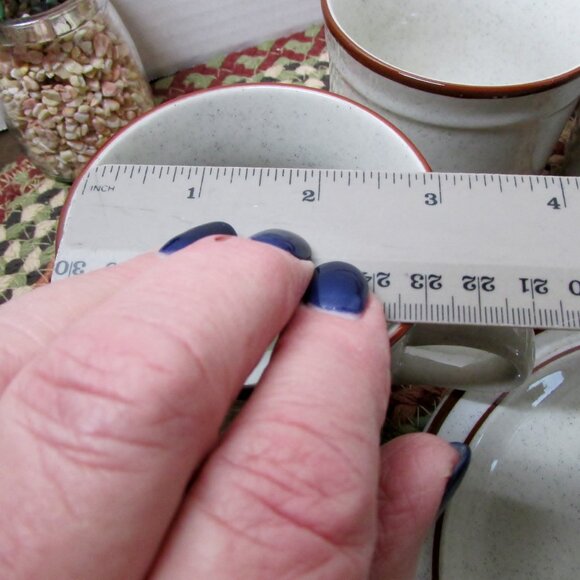 Set of 3 Otagiri Prado Stoneware Cups / Saucers Mid-Century Modern Kitchen Decor - Picture 5 of 12